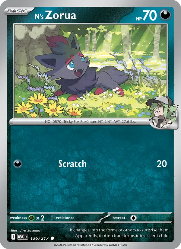 N's Zorua, Ascended Heroes 136/217