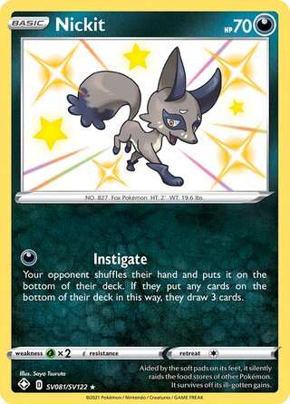 Nickit, Shining Fates SV081/SV122