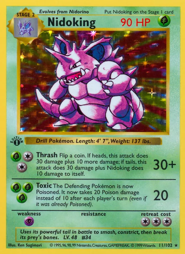 Nidoking, Base 011/102