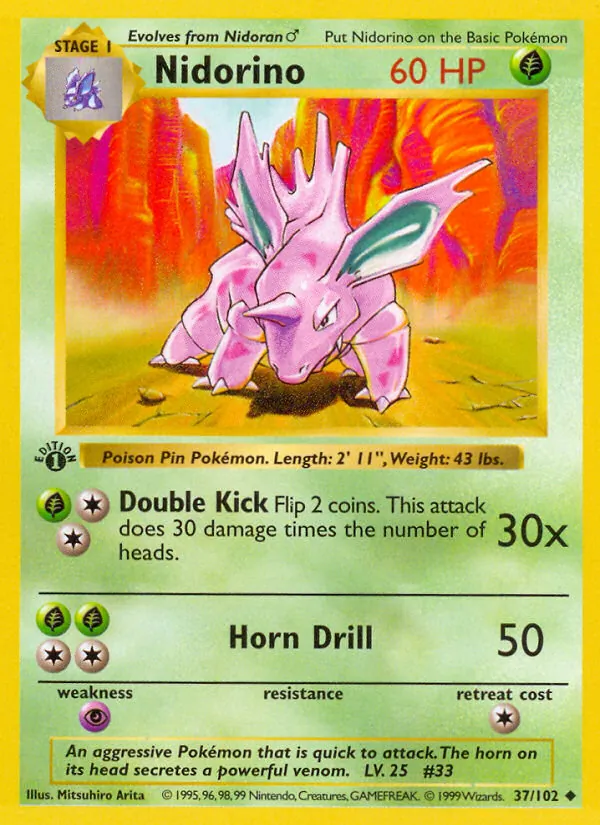 Nidorino, Base 037/102