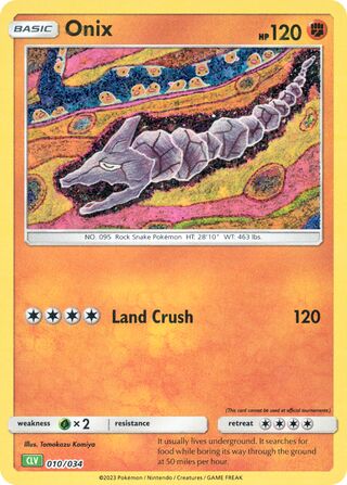 Onix, Pokémon TCG Classic (Venusaur) 010/034