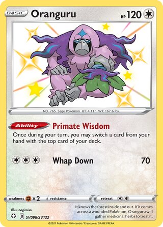Oranguru, Shining Fates SV098/SV122