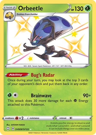 Orbeetle, Shining Fates SV009/SV122