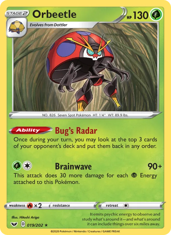 Orbeetle, Sword & Shield 019/202