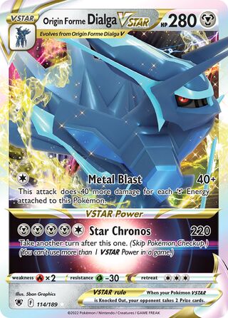 Origin Forme Dialga VSTAR, Play! Pokémon Prize Pack Series Three 114/189