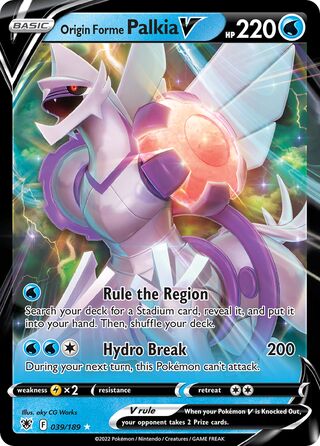 Origin Forme Palkia V, WC Deck 2022 (Ice Rider Palkia) 039/189