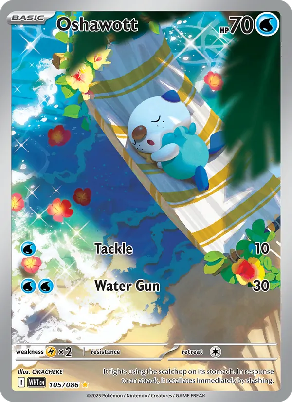 Oshawott, White Flare 105/086