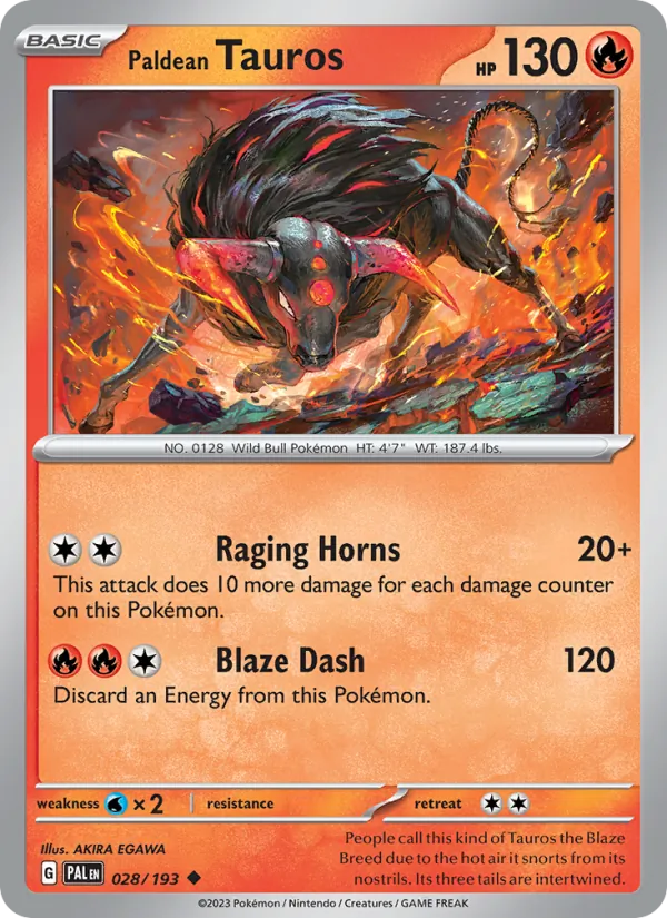Paldean Tauros, Paldea Evolved 028/193