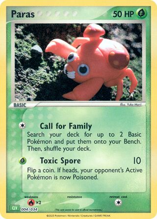Paras, Pokémon TCG Classic (Venusaur) 004/034