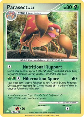 Parasect, Pokémon TCG Classic (Venusaur) 005/034
