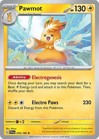Pawmot, Play! Pokémon Prize Pack Series Three 076/198