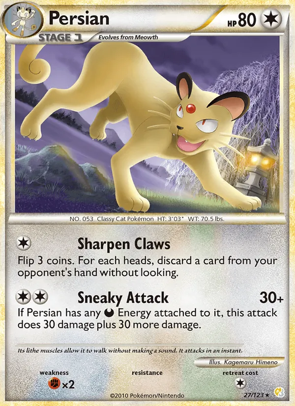 Persian, HeartGold & SoulSilver 027/123