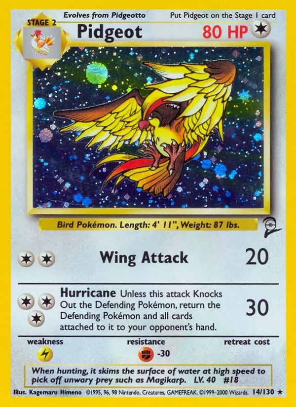 Pidgeot, Base Set 2 014/130