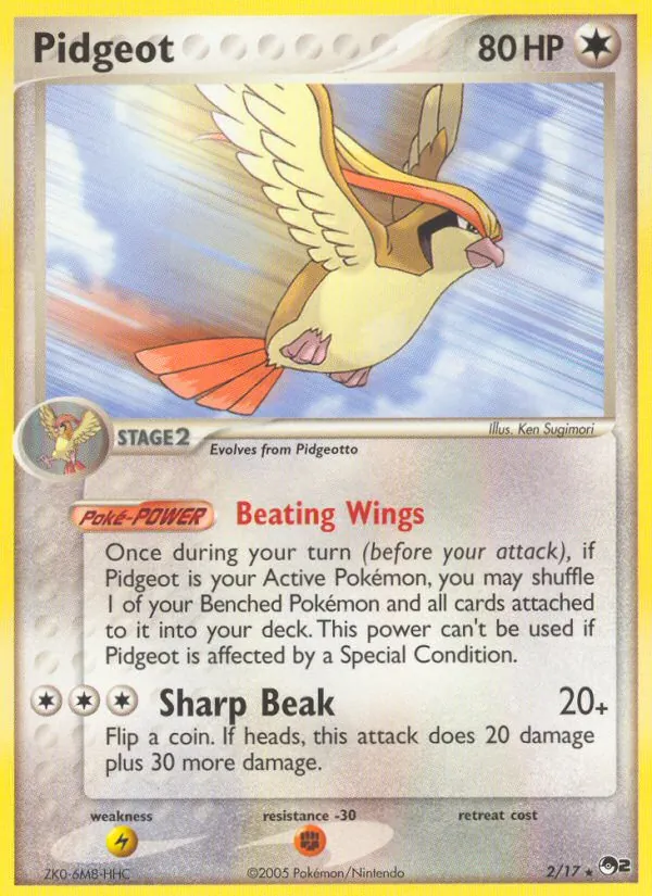 Pidgeot, POP Series 2 002/017