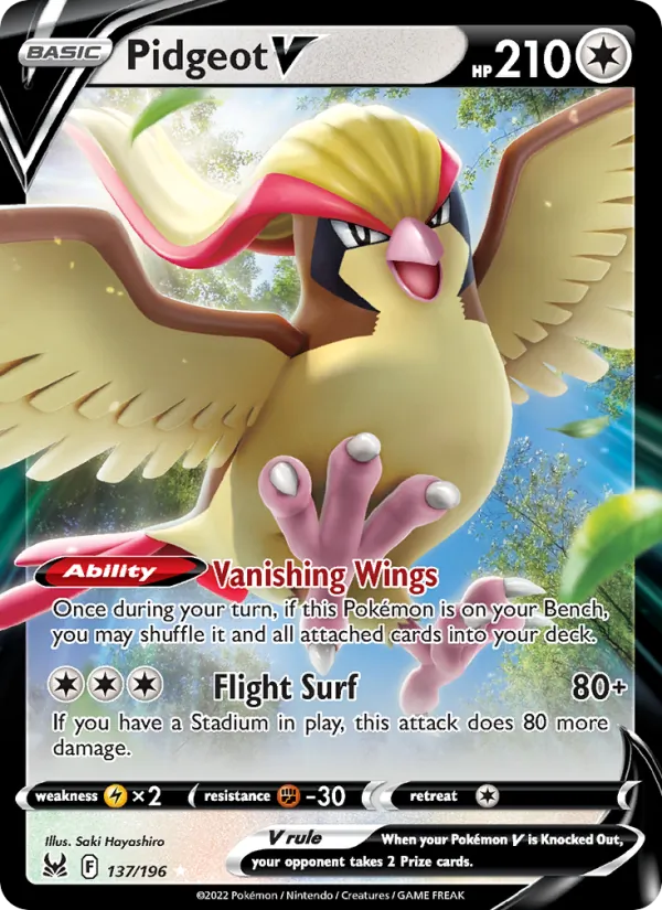 Pidgeot V, Lost Origin 137/196