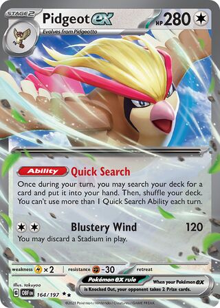 Pidgeot EX, Gym Series One 164/197