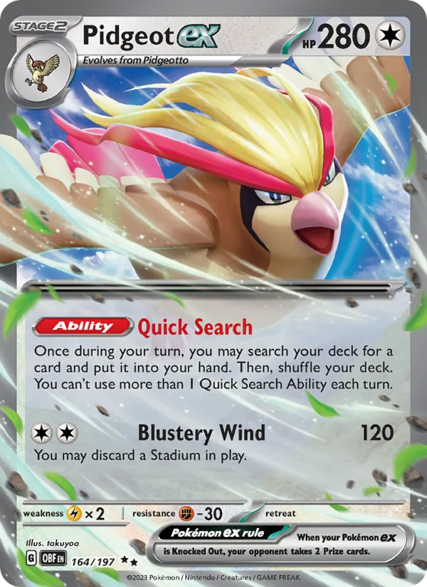 Pidgeot EX, Obsidian Flames 164/197