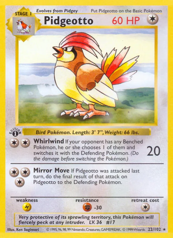 Pidgeotto, Base 022/102