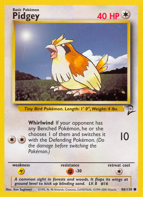 Pidgey, Base Set 2 086/130