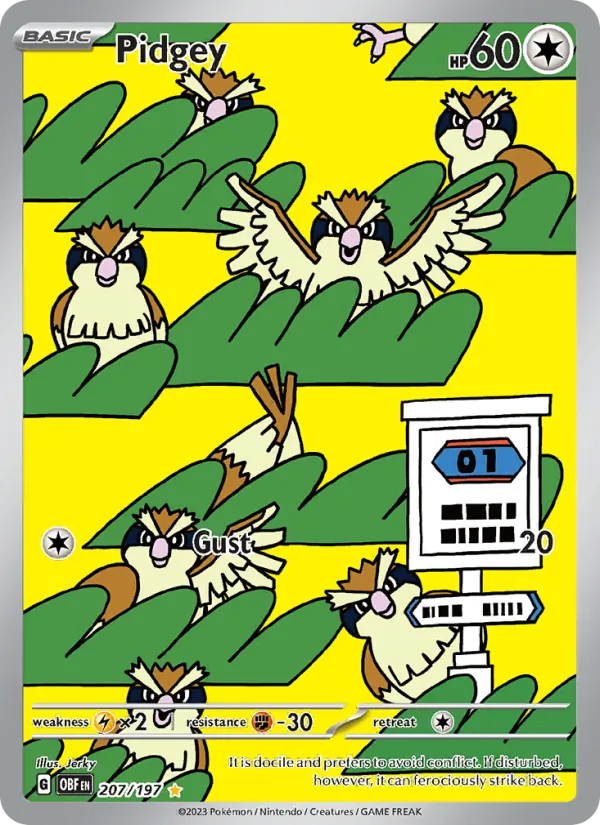 Pidgey, Obsidian Flames 207/197