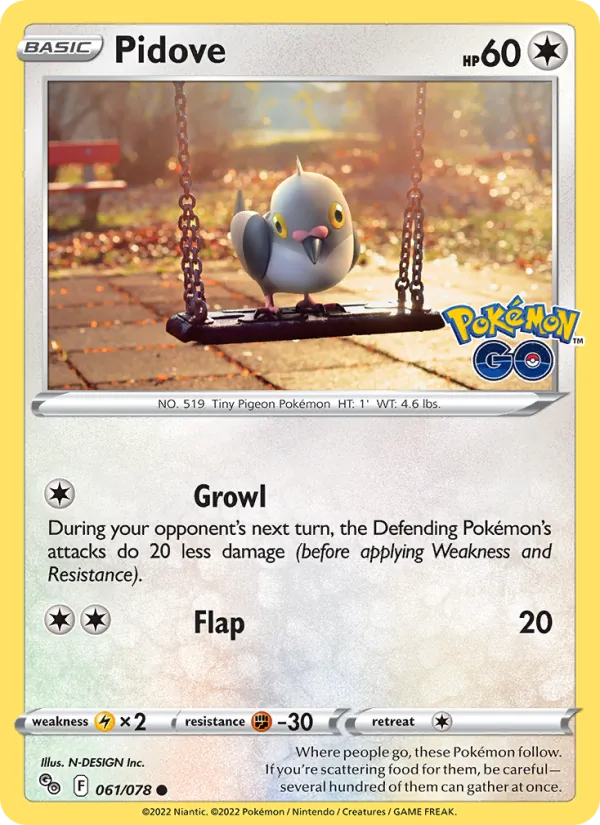 Pidove, Pokémon GO 061/078