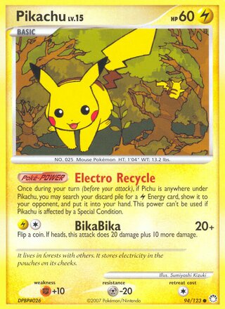 Pikachu, Burger King Collection 2008 094/123