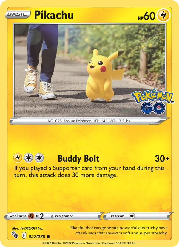 Pikachu, Pokémon GO 027/078