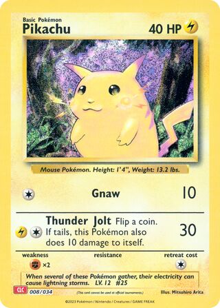 Pikachu, Pokémon TCG Classic (Charizard) 008/034