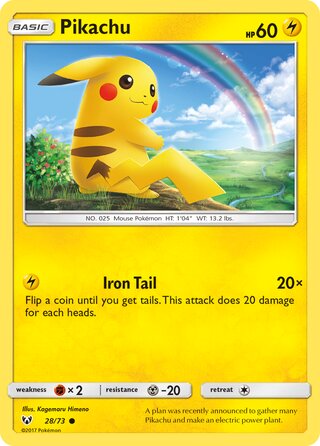Pikachu, Shining Legends 028/073
