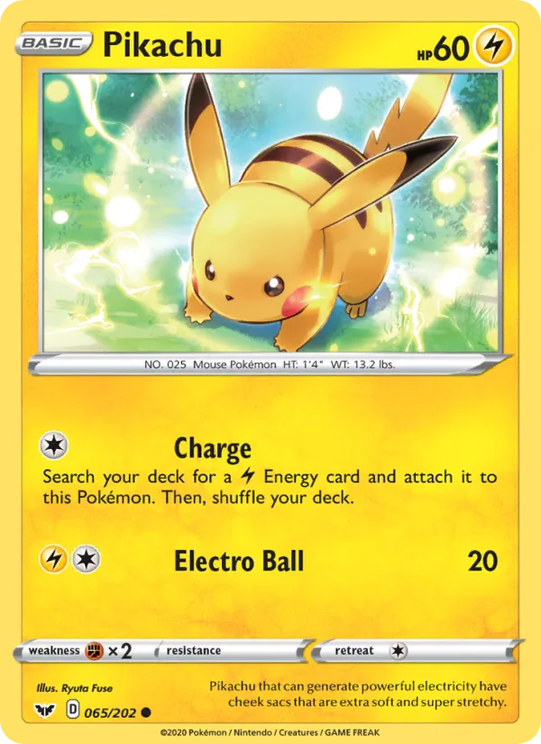 Pikachu, Sword & Shield 065/202