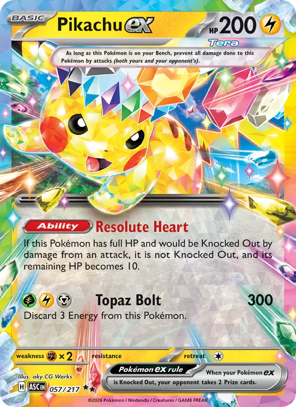 Pikachu EX, Ascended Heroes 057/217