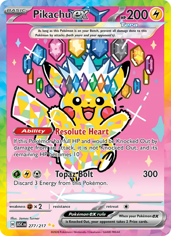Pikachu EX, Ascended Heroes 277/217