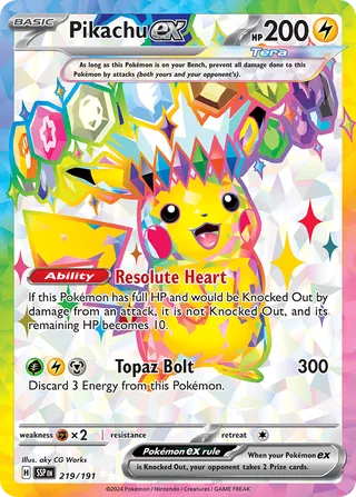 Pikachu EX, Surging Sparks 219/191