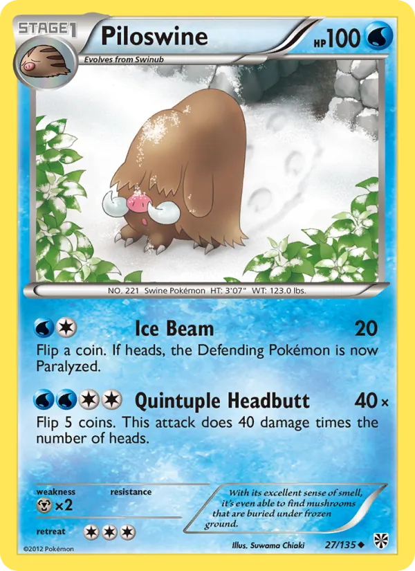 Piloswine, Plasma Storm 027/135
