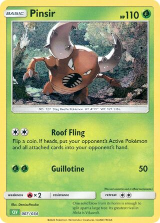 Pinsir, Pokémon TCG Classic (Venusaur) 007/034