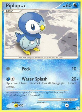 Piplup, Burger King Collection 2008 093/130