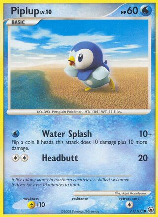 Piplup, Burger King Collection 2009 071/100