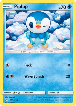 Piplup, SM Trainer Kit (Alolan Sandslash) 032/156
