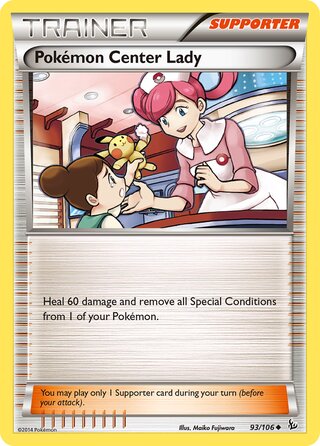 Pokémon Center Lady, WC Deck 2015 (Punches 'n' Bites) 093/106