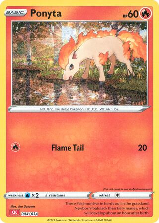 Ponyta, Pokémon TCG Classic (Charizard) 004/034