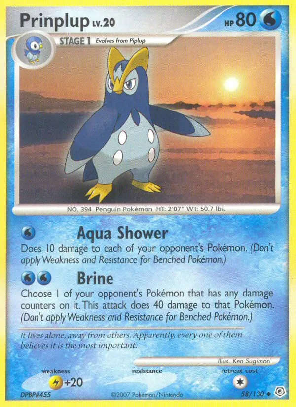 Prinplup, Diamond & Pearl 058/130