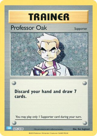 Professor Oak, Pokémon TCG Classic (Blastoise) 025/034