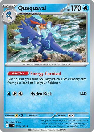 Quaquaval, Play! Pokémon Prize Pack Series Four 054/198
