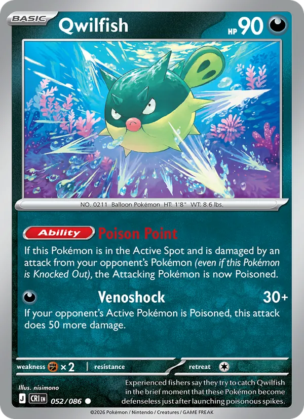 Qwilfish, Chaos Rising 052/086