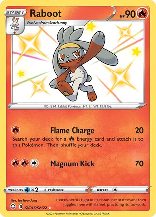 Raboot, Shining Fates SV016/SV122