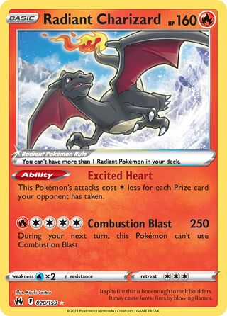 Radiant Charizard, Gym Series One 020/159