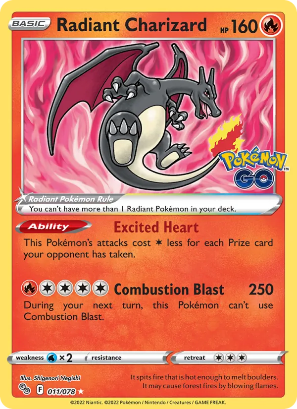 Radiant Charizard, Pokémon GO 011/078