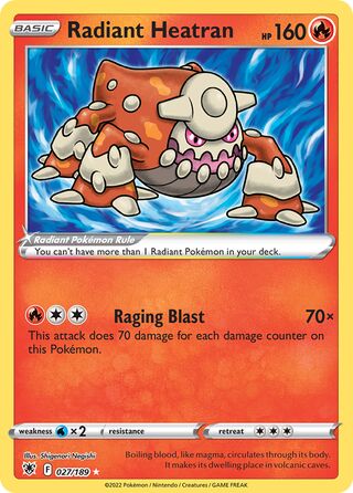 Radiant Heatran, Play! Pokémon Prize Pack Series Three 027/189
