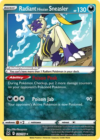 Radiant Hisuian Sneasler, Play! Pokémon Prize Pack Series Three 123/196