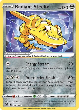 Radiant Steelix, Play! Pokémon Prize Pack Series Three 124/196